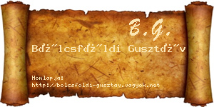 Bölcsföldi Gusztáv névjegykártya