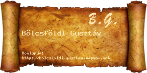 Bölcsföldi Gusztáv névjegykártya