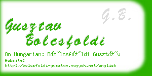 gusztav bolcsfoldi business card